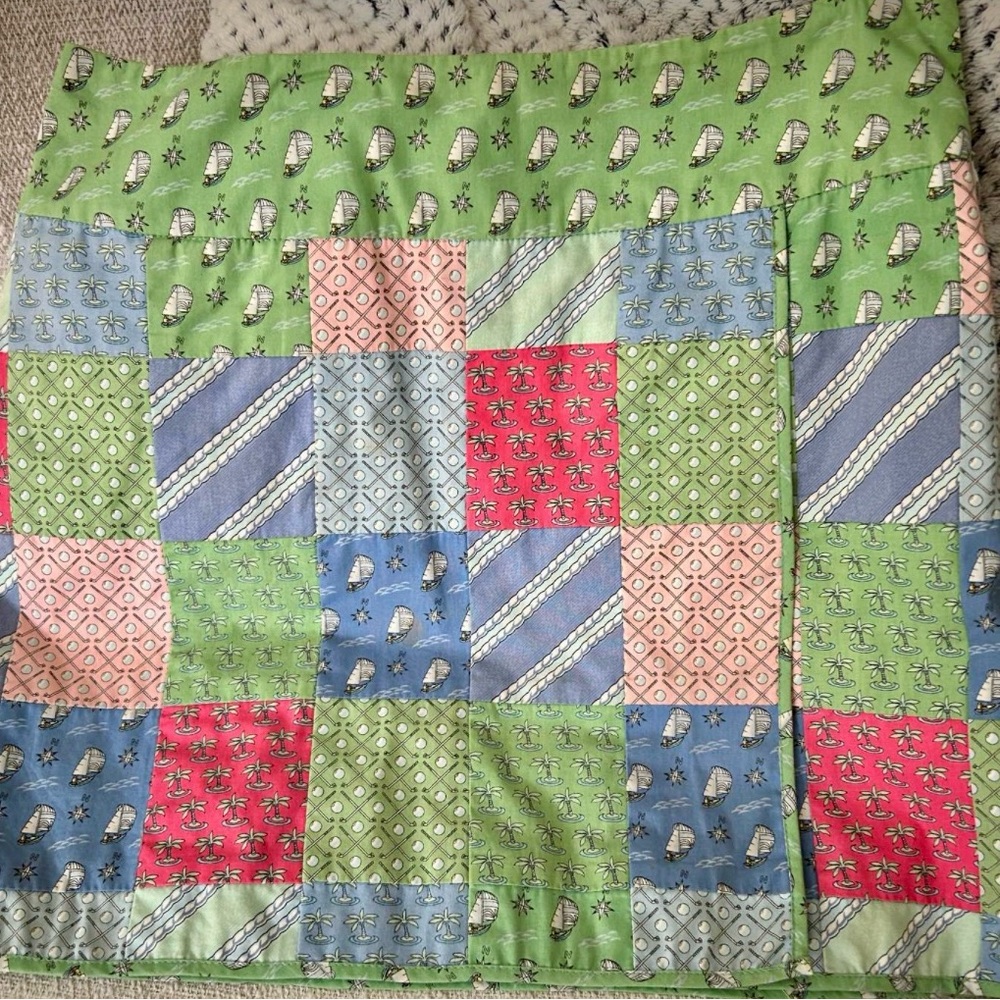 Vineyard Vines Colorful Patchwork A-Line Skirt - Picture 3 of 3
